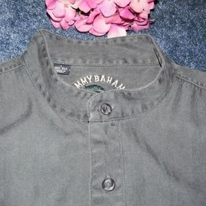 TOMMY BAHAMA Relax Gray Silk Shirt L
